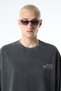 Black Oversize T-Shirt - Washed Fakir Sleeve - 5