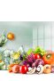 Glass Cutting Board and Serving Plate and Presentation Plate Vintage Fruits 30X40 cm - 2