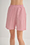 Women's Pocket Detail Striped Shorts Pajama Set - 5