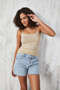Indigo Beige 2-Piece Thin Thread Strap Cotton Basic Undershirt 27274 - 6