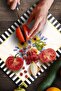 Glass Cutting Board and Presentation Plate Mackenzie Vintage Flowers 30X40 cm - 3