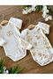 2-Piece Organic Cotton Long Sleeve Baby Bodysuit Baby Bodysuit Set Bear Squirrel - 3