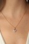 Gold Blue Color Butterfly Figure Women's Necklace