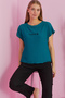Green Knitted Crinkle Pajama Set
