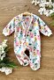 Fleece Baby Girl Baby Sleeping Bag with Booties Flower Rabbit - 2