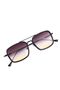 Unisex Women Men Uv400 Protected Black Orange Transition Square Rectangular New Season Sunglasses - 2
