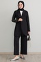 Jacketed Pearl Detail Black Suit