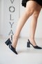 Duhra Navy Patent Patent leather (8cm Heel) Casual Shoes