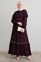 Plum Ferace with Handle and Fold Detail - 4