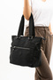 Sn-4003 Crinkle Shoulder Bag Handbag Shoulder Bag Daily Black
