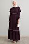 Plum Ferace with Handle and Fold Detail - 5