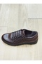 Men's Sporty Shoes Winter Genuine Leather Rubber Sole Tied Brown Color - 4