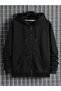 Zippered Hooded Oversize Sweatshirt