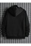 Zippered Hooded Oversize Sweatshirt - 2