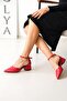 Apra Red Pointed Toe Heeled Casual Shoes - 2