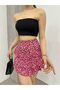 Women's Floral Daisy Patterned Flounce Layered Skirt - 2
