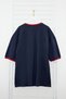 Unisex Large Size Navy Blue Oversize Block Print T-Shirt - Tmnss24Bf00049 - 5