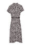 Maroccan Maxi Woven Shirt Dress with Brown Belt Floral Print TWOSS24EL00802 - 8