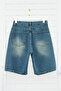 Blue Wide Cut Loose Distressed Denim Jeans Shorts Tmnss24Sr00073 - 12