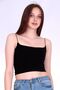 Women's Black Rope Strap Crop Fit Blouse - 4
