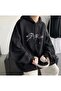 Stray Kids Black Hooded Oversize Sweatshirt Hoodie