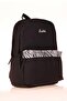 Black Zebra Patterned Basic Colors School Backpack - K1626 - 4