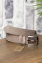 4 Cm Sand Nubuck Original Leather Belt - 2