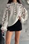 Women's Ankles Drawstring Prevailing Collar Full Embroidery Embroidered Cotton Shirt - 3
