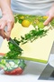 Glass Cutting Board and Presentation Holder Vintage Cool Lime 30X30 cm - 6