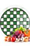 Green White MacKenzie Glass Cutting Board and Presentation Holder - 30x30 cm - 2