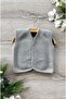 Quilted Seasonal Baby Vest Sparkly Gray