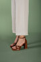 Eroso Tan Matte 11 cm Women's Classic Platform Heeled Shoes - 3
