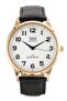 Gold White Classic Bold Number Men's Wristwatch - 2
