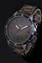 Metallic Black Smoked Roman Numeral Men's Wristwatch