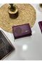 Life Flowering Small Useful Genuine Leather Purple Women's Wallet That Can Fit Any Bag