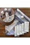 Placemat, New Season, Beige Soft Stripes Pattern, 6 Placemats, 6 Napkins, 6 Napkin Rings and Table Runner Cover