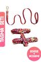 Anti-Escape Leash Pink Leo Leash Set Chest Leash and Travel Leash