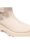 Women's Ecru Genuine Leather Chelsea Boots 2K2Ub32022 - 3
