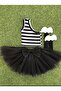 Girl's tutu skirt, crop top and socks set - 4