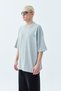 Gray Oversize T-Shirt - Back Flower Printed - 6
