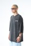 Black Oversize T-Shirt - Washed Fakir Sleeve - 4