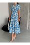 Double Breasted Sleeve and Gather Detailed Women's Dress - 2
