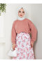 Women's Floral Skirted Hijab Set - 5
