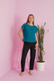 Green Knitted Crinkle Pajama Set - 2