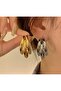 Steel Earrings Curved Multiple Hoop Earrings