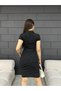 Polo Neck Zippered Camisole Striped Women's Dress - 3