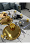 2 Different Models 3 Gold 3 Silver Butterfly Steel Round Presentation Tray and Butterfly Food Container - 2