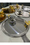 2 Different Models 3 Gold 3 Silver Butterfly Steel Round Presentation Tray and Butterfly Food Container - 3