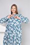 Women's Long Sleeve Summer Woven Fabric Cotton Dress - 7