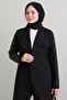 Jacketed Pearl Detail Black Suit - 3